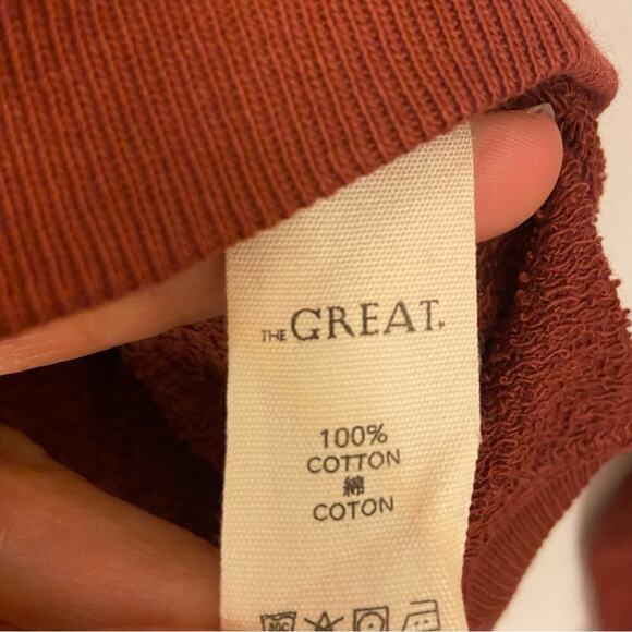 THE GREAT. Red Crew Neck Sweater - Picture 9 of 10